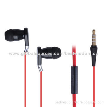 Stereo Earphones for iPhone/iPad/Mobile Phones, with Microphone